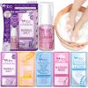 nbc BeautiLab Pedicure Kit Foot Soak Set: Bubble Salt, Sugar Scrub, Massage Mask, Massage Lotion in a Box, 4 Step Foot Spa Kit for Dry Feet,Tired Feet(Lavender) view 1