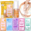 nbc BeautiLab Pedicure Kit Foot Soak Set: Bubble Salt, Sugar Scrub, Massage Mask, Massage Lotion in a Box, 4 Step Foot Spa Kit for Dry Feet, Softens Calluses, Soothes Sore and Tired Feet (Mango) view 1