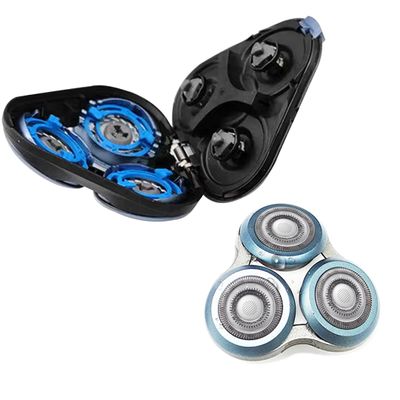2023 New RQ12 PRO S9000 Series Blue Complete Replacement RQ12+ Shaving Head for Philips Norelco RQ10 RQ12 RQ12+ SH90 SH70 Series Sensotouch 3D Shavers Blue