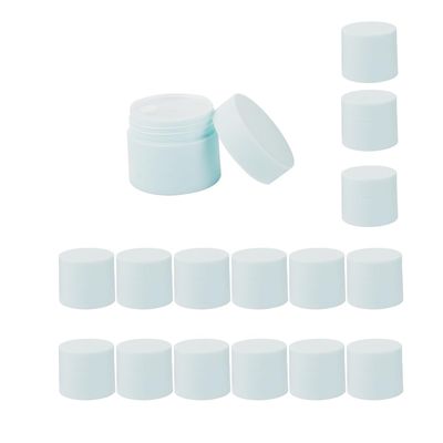 10ml/10g Mini Cream Jars Makeup Sample Containers with Lids Wide-mouth Leak Proof Plastic Container Jars for Travel Storage Beauty Products Face Creams DIY Making(Pack of 20,Blue)