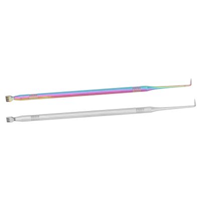 2pcs Separation Eye lash Separator Tool Pro Lash Tools and Tint Kit Professional Lifting - Lash Separation Rod, for Eyebrow Perming Tinting(Colorful Silver)