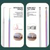 2pcs Separation Eye lash Separator Tool Pro Lash Tools and Tint Kit Professional Lifting - Lash Separation Rod, for Eyebrow Perming Tinting(Colorful Silver) view 3