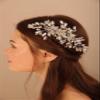 BERYUAN Wedding Silver Flower Leaf Crystal Rhinestone Hair Comb Teardrop Crystal Rhinestone Beads Hair Comb Wedding Hair Accessories for Women Girls view 2