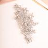 BERYUAN Wedding Silver Flower Leaf Crystal Rhinestone Hair Comb Teardrop Crystal Rhinestone Beads Hair Comb Wedding Hair Accessories for Women Girls view 4