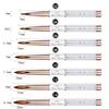 Shine Chance 2Pcs Acrylic Nail Art Brushes Size 8 10, 100% Pure Kolinsky Hair Oval Nail Brush for Acrylic Application, Professional Nail Extension Manicure Tool Striping Nail Drawing Pen for Home view 4