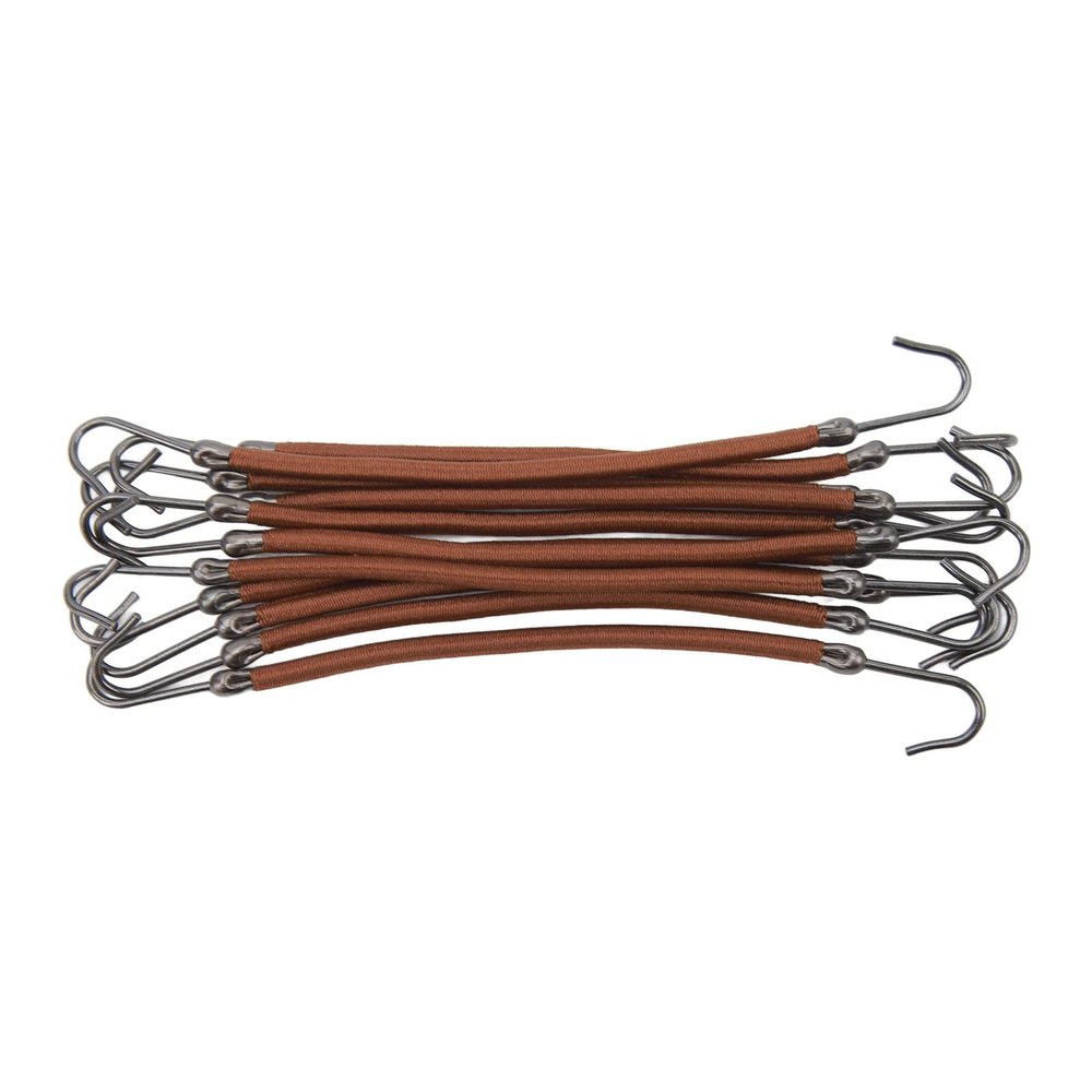 10 Pieces Hair Bungee,Hair Ties with Hooks,Elastic Hair Tie Styling Ponytail Holder Hooks Hair Cord for Buns, Adjustable Hair Wrap for Curly Hair Long Hair (Brown)