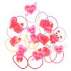 20Pcs Valentine's Day Rubber Band heart hair scrunchie ponytail holders for women hair ties elastic hair rope baby hair bands ponytail wrap girl child pvc elasticity small headband view 1