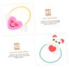 20Pcs Valentine's Day Rubber Band heart hair scrunchie ponytail holders for women hair ties elastic hair rope baby hair bands ponytail wrap girl child pvc elasticity small headband view 3