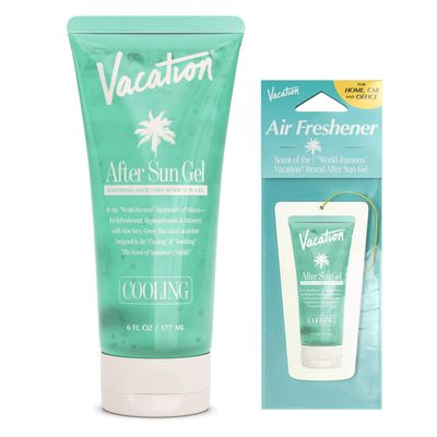 VACATION After Sun Aloe Vera Gel and Air Freshener Bundle, 6 Fluid Ounces
