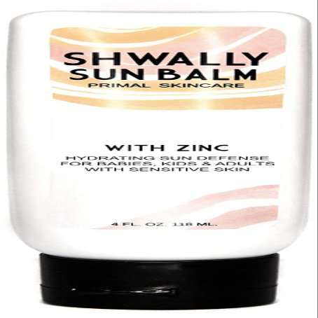 Shwally Zinc & Avocado Mineral SunBalm 30SPF, The Only Real Primal Sun Lotion - 100% Grass Fed Tallow, Avocado Oil & Non-Nano Zinc Oxide - Pregnancy Safe (Coconut + Vanilla, 4 Fl Oz & Not Tinted)