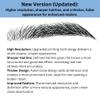 Bliss and Beyond USA | Men Waterproof Eyebrow Tattoo Stickers. A real hair stroke look. Hair replacement without surgery. Solution for hair loss. Bushy Tinted eyebrow tattoos. (MEN) (Standard, Black) view 2
