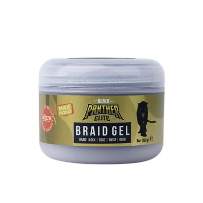 Black Panther Elite Edge & Braid Control Pomade for Curly Hair, For Braids, Locs N Twists, Volumizing And Styling Hair Gel for Women, Strong Hold, All Hair Types, 8 Ounce