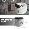 AMEERR Acrylic Pedicure Sink Heated Foot Spa Colorful Lamp Footbath Salon Massage Equipment Health Manicure Basin Spa Massage Round Footbath Deep Foot Bath Spa with Massage (Size : Bath+Pedicure) view 2