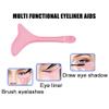4 Pcs All In One Eyeliner Stencils Wing Tips + Eyeshadow and Eyeliner Stencils Pad + Silicone eyeshadow baffle, Defined Eyeliner Eyelash Guide Tool for Beginners and Makeup Masters - Pink view 4