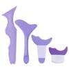 4 Pcs All In One Eyeliner Stencils Wing Tips + Eyeshadow and Eyeliner Stencils Pad + Silicone eyeshadow baffle, Defined Eyeliner Eyelash Guide Tool for Beginners and Makeup Masters - Purple view 1