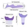 4 Pcs All In One Eyeliner Stencils Wing Tips + Eyeshadow and Eyeliner Stencils Pad + Silicone eyeshadow baffle, Defined Eyeliner Eyelash Guide Tool for Beginners and Makeup Masters - Purple view 3