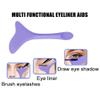 4 Pcs All In One Eyeliner Stencils Wing Tips + Eyeshadow and Eyeliner Stencils Pad + Silicone eyeshadow baffle, Defined Eyeliner Eyelash Guide Tool for Beginners and Makeup Masters - Purple view 4