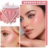 XINGXYUEL Face Glitter Highlighter Makeup Palette Shimmer Contour Powder Waterproof Long-Lasting,Brightens Face Complexion Contour Illuminator Highlighters Blush Powder Makeup Palette-05 Mermaid Color view 2