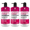 BELLISSO Apple Cider Vinegar Shampoo and Conditioner Set with Natural Ingredients, Anti Dandruff, Moisturizing, Nourishing, Shine, Soothing, Paraben Free, for Women and Men view 1