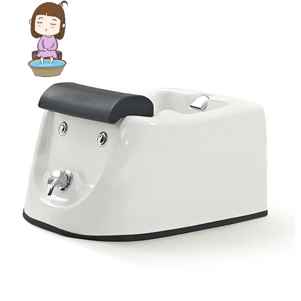 AMEERR Pedicure Foot Spa Salon Massage Equipment Foot Bath Basin Colorful Light Surfing Deep Foot Bath Spa with Massage Pedicure Bowl with Pedicure Foot Rest (Size : Single Bath)