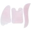 FOMIYES Rose Quartz Set 3pcs Face Cupping Tool Gentle Facial Massager for Skin Care Random Color view 1