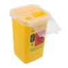 FOMIYES 1pc Dispenser Razor Disposable Case Plastic Storage Container for Safe Blade Disposal Barbershop Salon Lightweight with Lid Yellow Box Pattern view 1