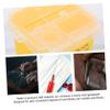 FOMIYES 1pc Dispenser Razor Disposable Case Plastic Storage Container for Safe Blade Disposal Barbershop Salon Lightweight with Lid Yellow Box Pattern view 4
