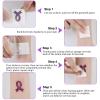 20 Sheets 240 Pcs Purple Ribbon Glitter Tattoos Domestic Violence Awareness Ribbon Temporary Tattoos Lupus Overdose Alzheimers Pancreatic Cancer for Women Man Charity Public Social Event view 3