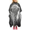 Black White Highland Cow Barber Cape Professional Hair Cutting Cape Cute Haircut Apron for Boys Girls view 1