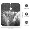 Black White Highland Cow Barber Cape Professional Hair Cutting Cape Cute Haircut Apron for Boys Girls view 2