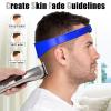 AOMGD Neckline Shaving Template and Adjustable Hair Trimming Guide,DIY Self Haircutting System, Shaving and Keeping a Clean and Straight Neck Hairline,Easy Use Tool Soft Portable(Blue) view 3