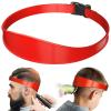 AOMGD Neckline Shaving Template and Adjustable Hair Trimming Guide,DIY Self Haircutting System, Shaving and Keeping a Clean and Straight Neck Hairline,Easy Use Tool Soft Portable (Red) view 1