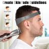AOMGD Adjustable Hair Trimming Guide and Neckline Shaving Template,DIY Self Haircutting System, Shaving and Keeping a Clean and Straight Neck Hairline,Easy Use Tool Soft Portable (Grey) view 3