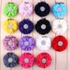 5pcs/lot 6.5CM 15 Colors Flowers for Accessories Artificial Chiffon Flower with Bling Rhinestone,White view 2