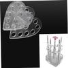 ADOCARN 1pc Cosmetic Brush Holder Manicure Pen Holder Paint Brush Display Stand Makeup Pen Stand Makeup Brush Rack Nail Pen Stand Gold Pen Holder Stand for Nail Pen Nail Brush Heart-shaped view 2