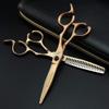 2pcs Hairdressing Scissors Set,6 Inch Hair Scissors Set Professional Barber Scissors Set Hair Thinning Scissors Kit,Metallic,Flat Cut 6 Inch view 1