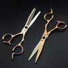 2pcs Hairdressing Scissors Set,6 Inch Hair Scissors Set Professional Barber Scissors Set Hair Thinning Scissors Kit,Metallic,Flat Cut 6 Inch view 3