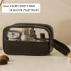 ANEMEL Toiletry Travel Wash Bag Waterproof Portable Traveling Accessories Organizer For Women and Men, Black view 2