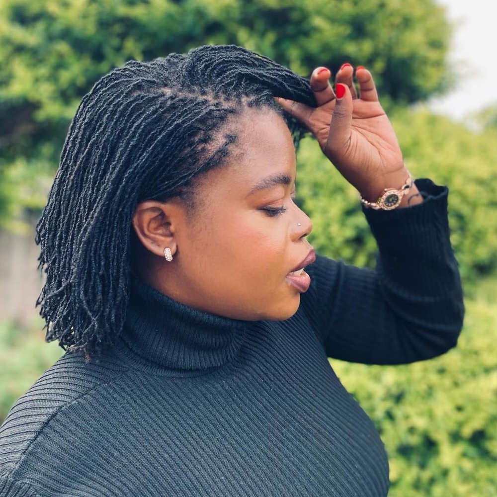 0.2 cm Width 12 Inch 60 Strands Human Hair Loc Extensions, Natural Black 100% Full Handmade Permanent Real Human Hair Dreadlock Extensions for Women/Men/Kids Can Be Dyed Bleached Curled Twisted