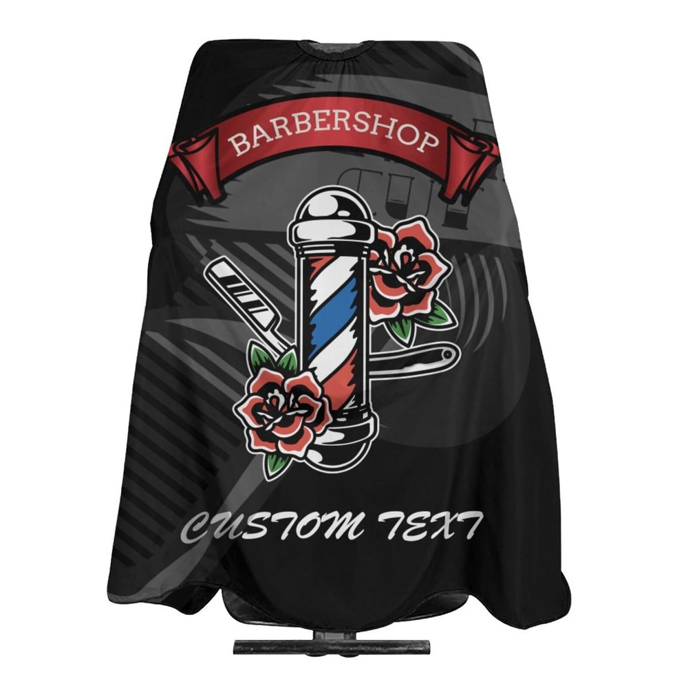 Custom Barber Cape Hairdresser Cape, Add Your Photo Text Logo Personalized Salon Cape for Men, Customized Hair Cutting Cape for Home Salon Barbershop