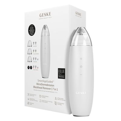 GESKE SmartAppGuided MicroDermabrasion Blackhead Remover | 7 in 1 | Blackhead Remover | Electric Pore Cleaner | Innovative Vacuum Cup | Beauty Tool | Skin Cleansing Device | Skincare Device