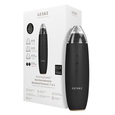 GESKE SmartAppGuided MicroDermabrasion Blackhead Remover | 7 in 1 | Blackhead Remover | Electric Pore Cleaner | Innovative Vacuum Cup | Beauty Tool | Skin Cleansing Device | Skincare Device