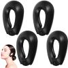 FOMIYES Silicone Ear Covers Waterproof Ear Protectors for Hair Dyeing Washing Showering Reusable Hair Styling Tool Black 3.12X1.95 Inches view 1