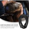 FOMIYES Silicone Ear Covers Waterproof Ear Protectors for Hair Dyeing Washing Showering Reusable Hair Styling Tool Black 3.12X1.95 Inches view 4