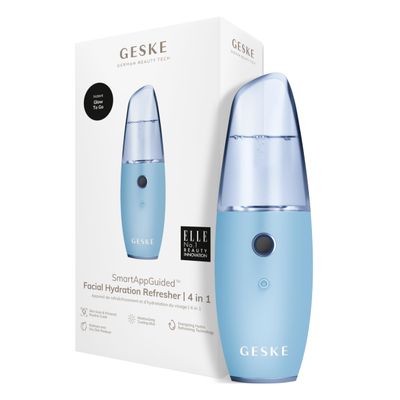 GESKE SmartAppGuided Facial Hydration Refresher | 4 in 1 | Water Atomizer | Moisturizing Spray Machine | Face Mister | Humidifier for Natural Glow | Reduce Redness & Dry Skin