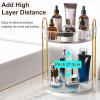360 Rotating Makeup Organizer, Makeup Storage Shelf, Bathroom Makeup Carousel Spinning Holder Rack, High-Capacity Multi-layered Stable Base Good Load-bearing Raised Desktop Makeup Storage Holder Cl view 3