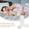 2Pcs Travel Body Powder Jars, Baby Talcum Powder Bottles with Puff, Empty Refillable Baby Loose Powder Containers for Home Outdoor Trips view 2