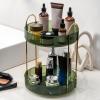 360 Rotating Makeup Organizer, Makeup Storage Shelf, Bathroom Makeup Carousel Spinning Holder Rack, High-Capacity Multi-layered Stable Base Good Load-bearing Raised Desktop Makeup Storage Holder Gr view 2