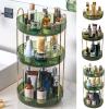 360 Rotating Makeup Organizer, Makeup Storage Shelf, Bathroom Makeup Carousel Spinning Holder Rack, High-Capacity Multi-layered Stable Base Good Load-bearing Raised Desktop Makeup Storage Holder Gr view 4