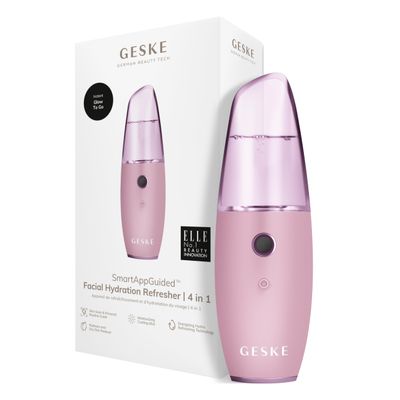 GESKE SmartAppGuided Facial Hydration Refresher | 4 in 1 | Water Atomizer | Moisturizing Spray Machine | Face Mister | Humidifier for Natural Glow | Reduce Redness & Dry Skin